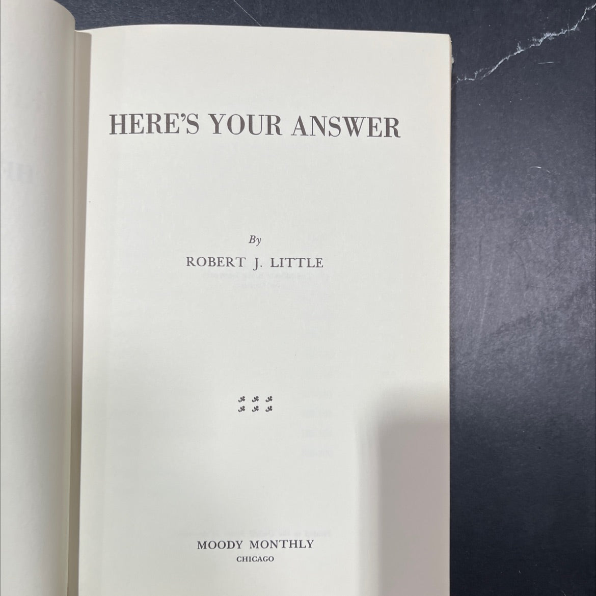 here's your answer book, by robert j. little, 1967 Hardcover image 2