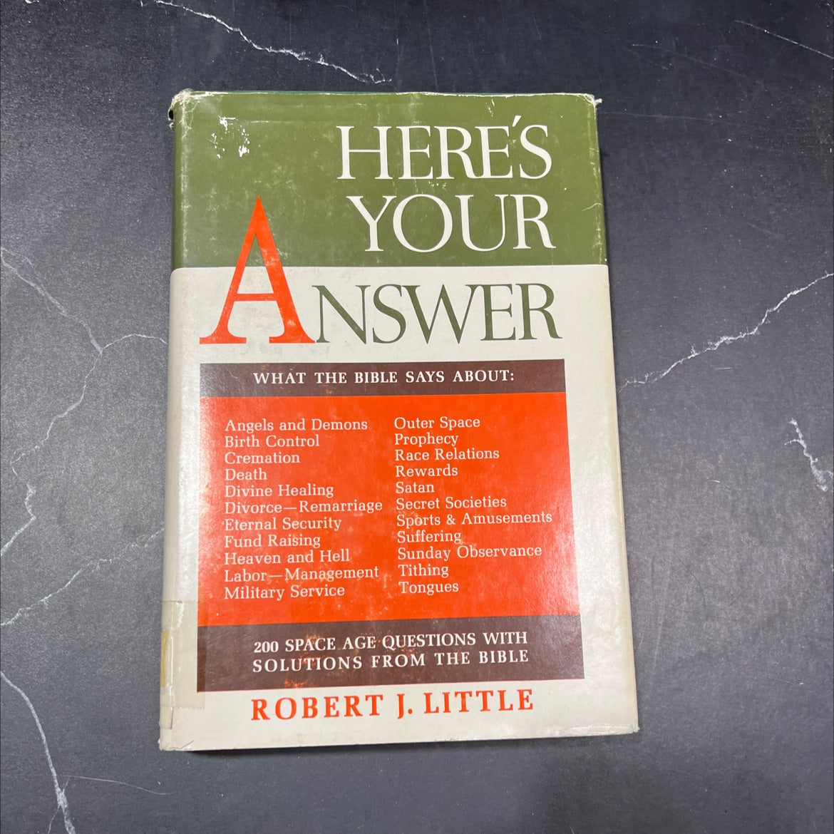 here's your answer book, by robert j. little, 1967 Hardcover image 1