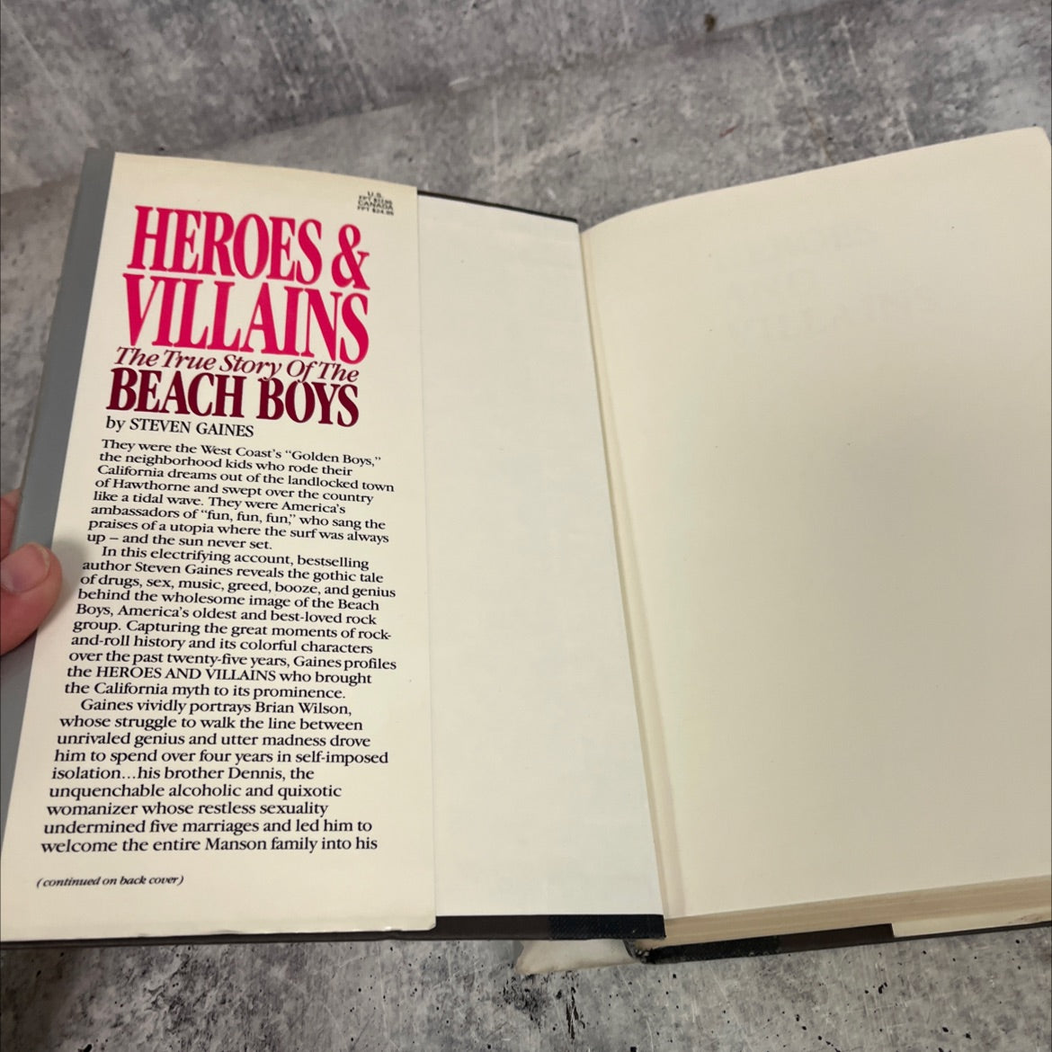 heroes and villains the true story of the beach boys book, by Steven Gaines, 1986 Hardcover image 4