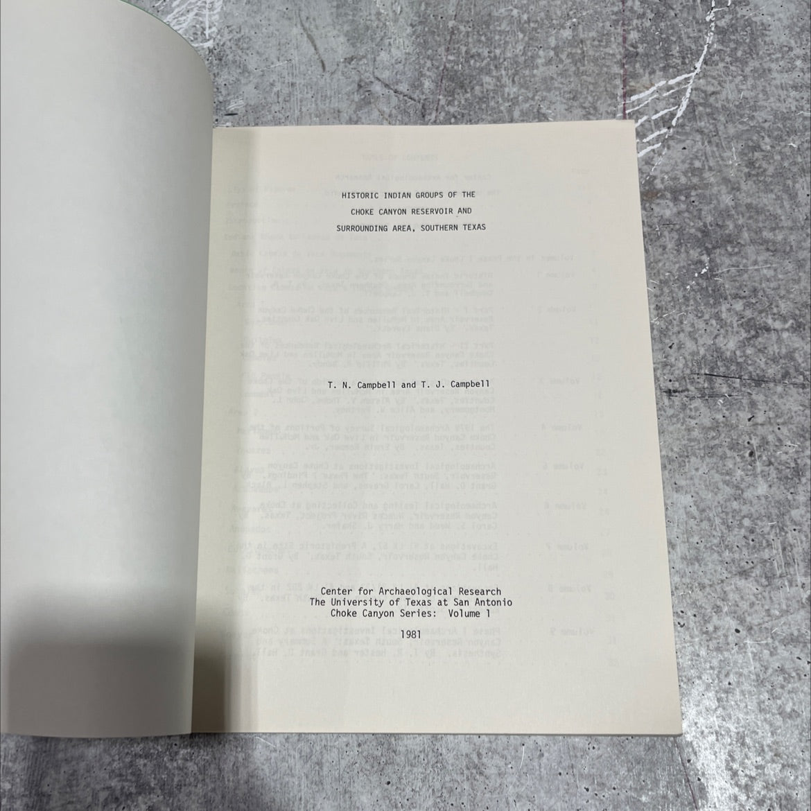 historic indian groups of the choke canyon reservoir and surrounding area, southern texas book, by t. n. campbell and image 2