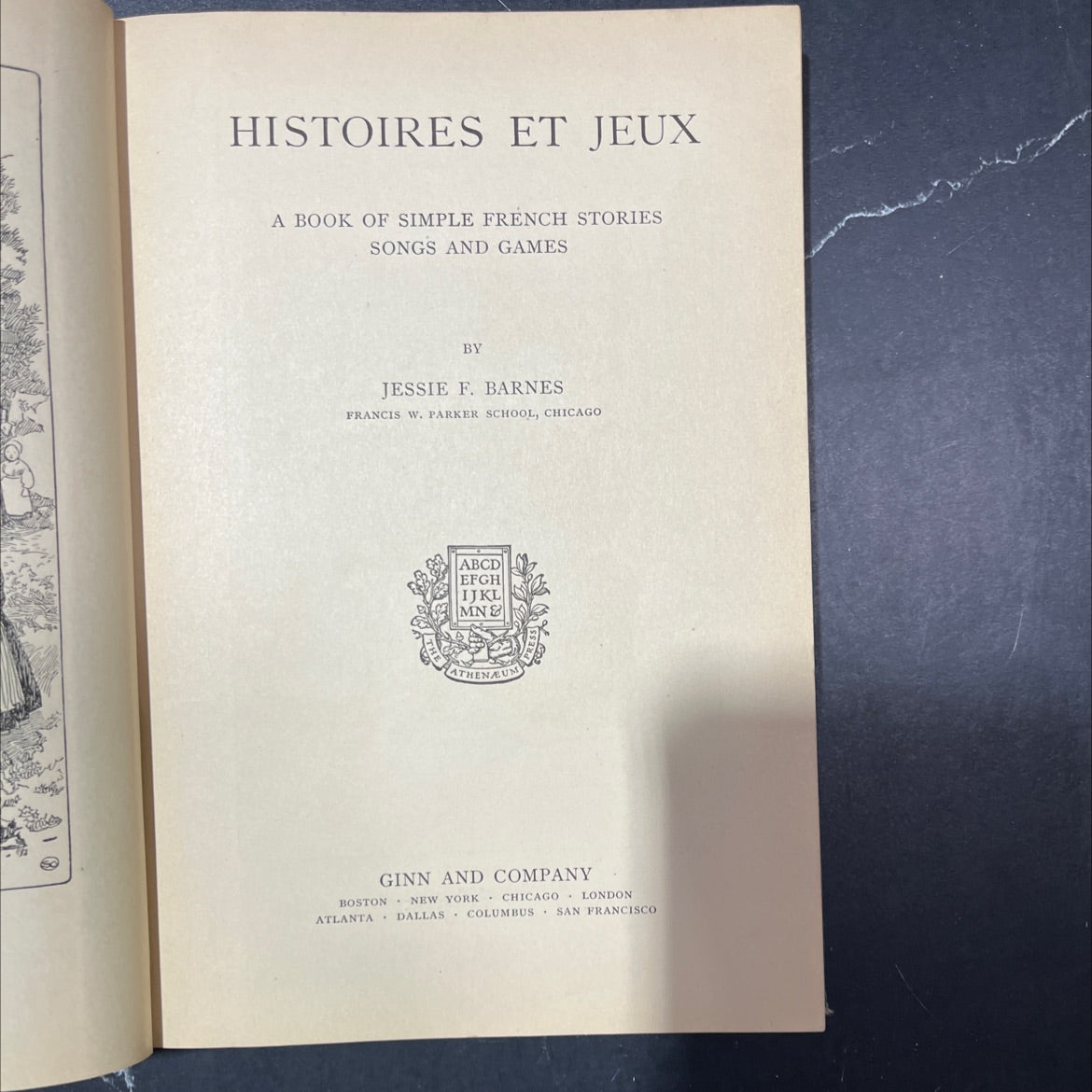 histories et jeux a book of simple french stories songs and games book, by jessie f. barnes, 1922 Hardcover image 2
