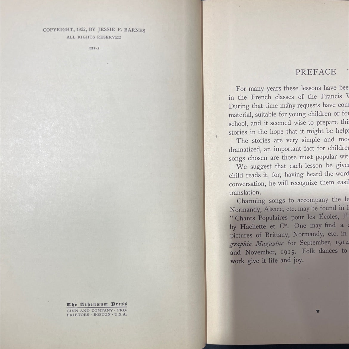 histories et jeux a book of simple french stories songs and games book, by jessie f. barnes, 1922 Hardcover image 3