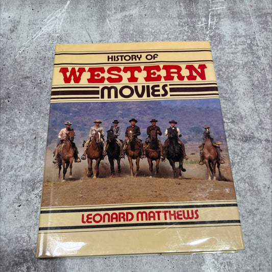 history of western movies book, by leonard matthews, 1984 Hardcover image 1