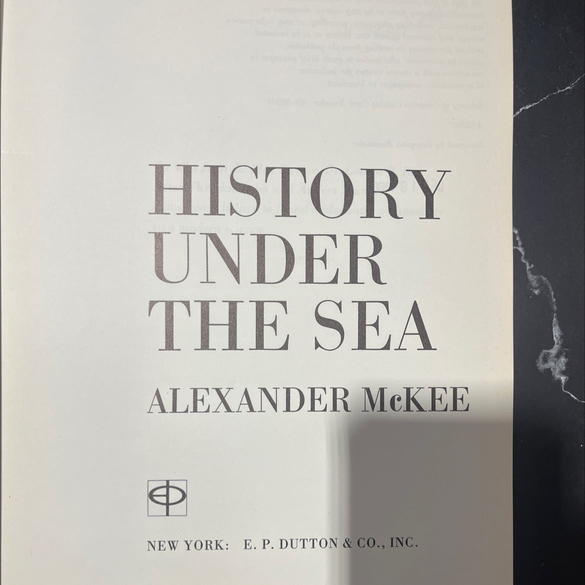 history under the sea book, by alexander mckee, 1969 Hardcover image 2