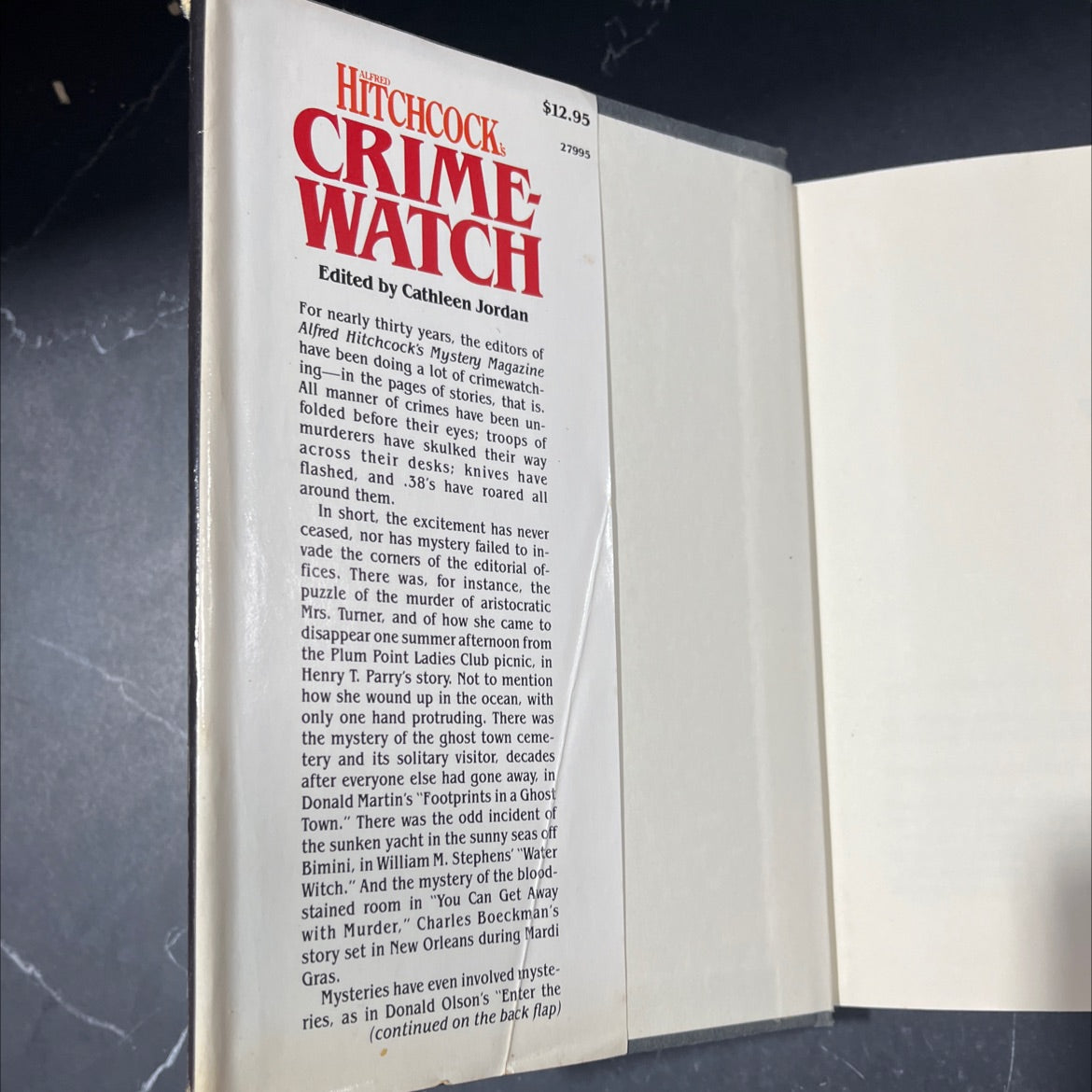 hitchcock crime watch book, by cathleen jordan, 1984 Hardcover image 4