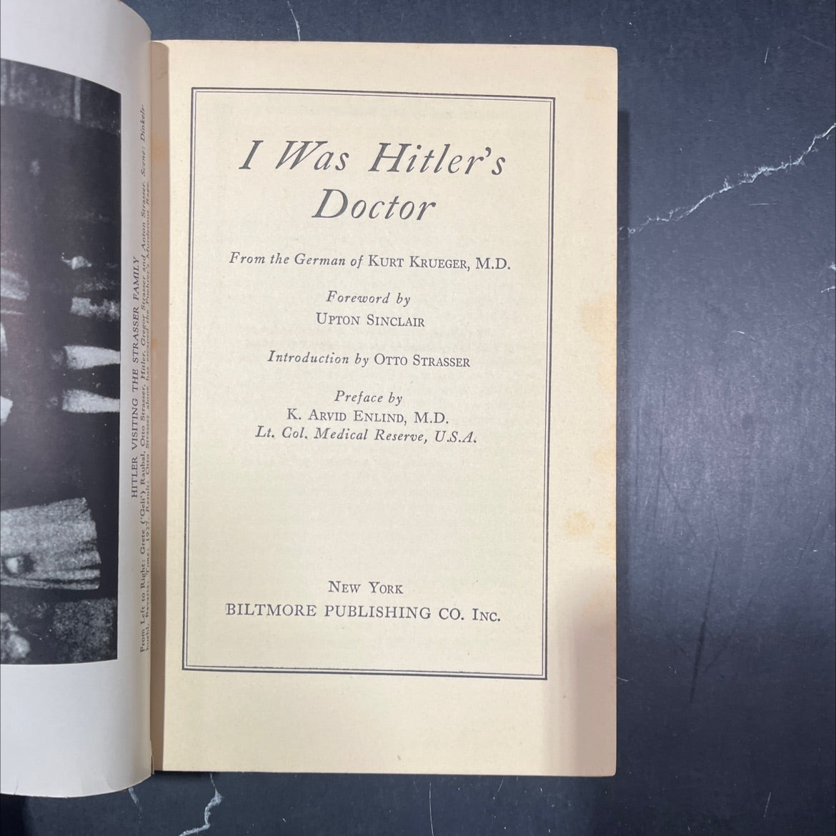 hitler visiting the s book, by kurt krueger, m.d., 1943 Hardcover image 2