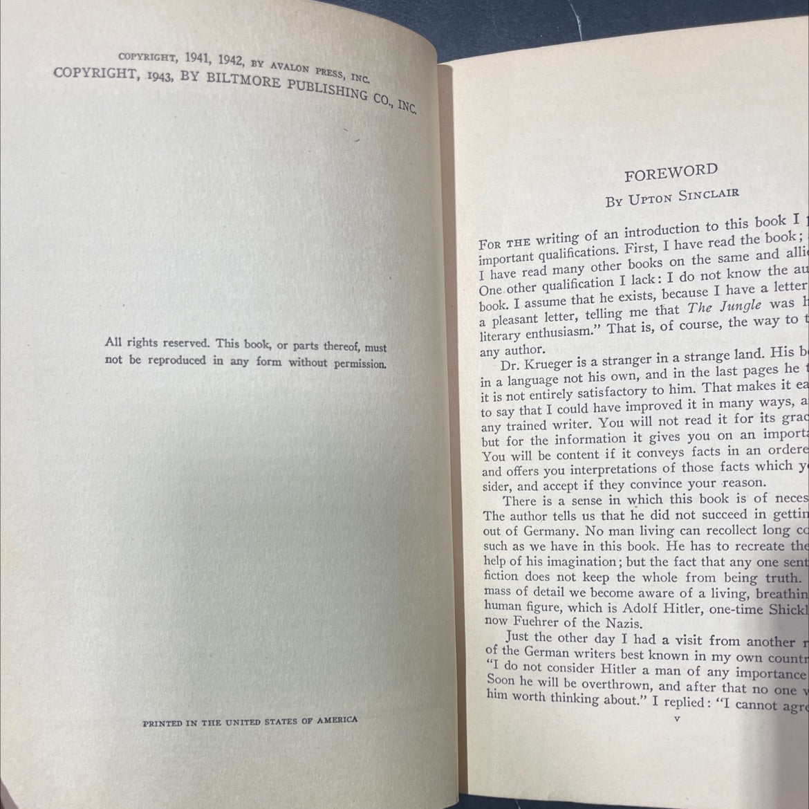 hitler visiting the s book, by kurt krueger, m.d., 1943 Hardcover image 3