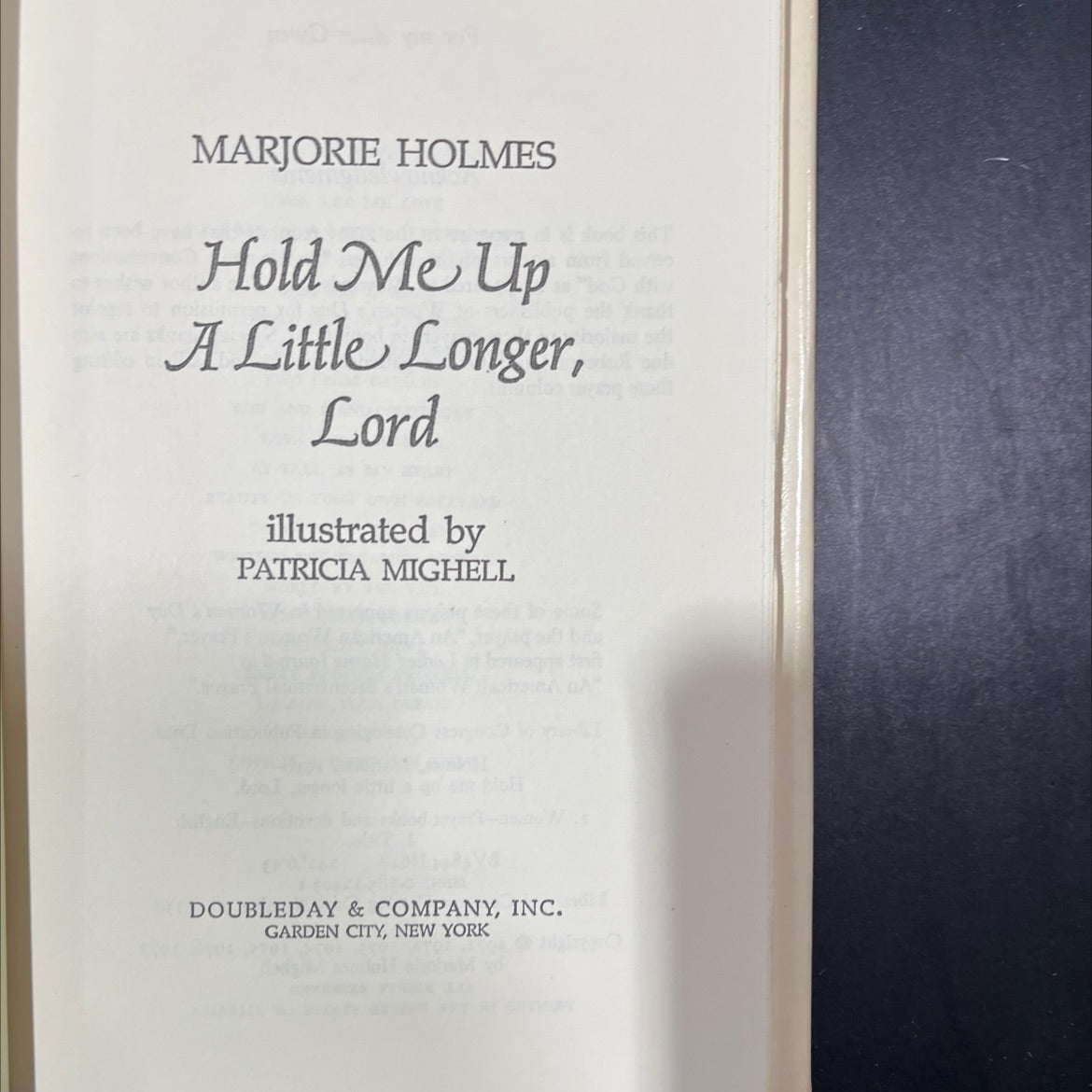 hold me up a little longer, lord book, by marjorie holmes, 1977 Hardcover image 2