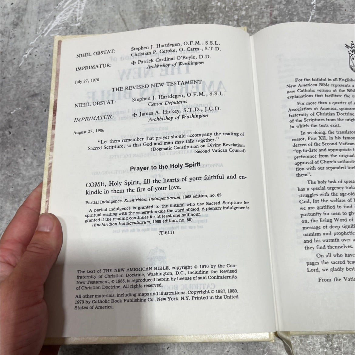 holy bible: the new american bible book, by confraternity of christian doctrine, 1986 Hardcover image 3