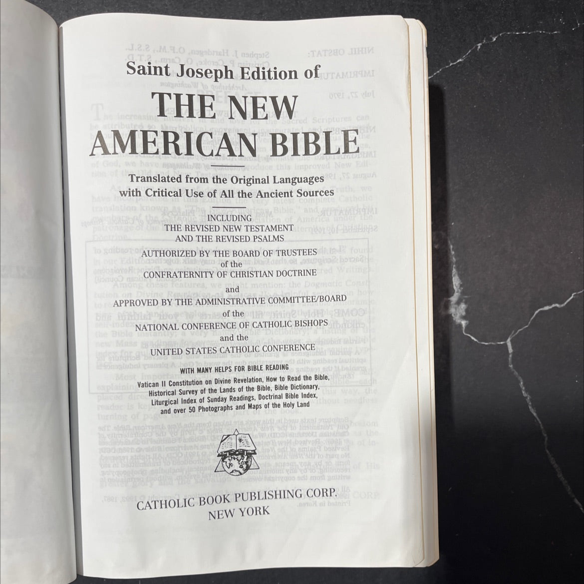 holy bible: the new american bible book, by not stated, 1991 Leather image 2