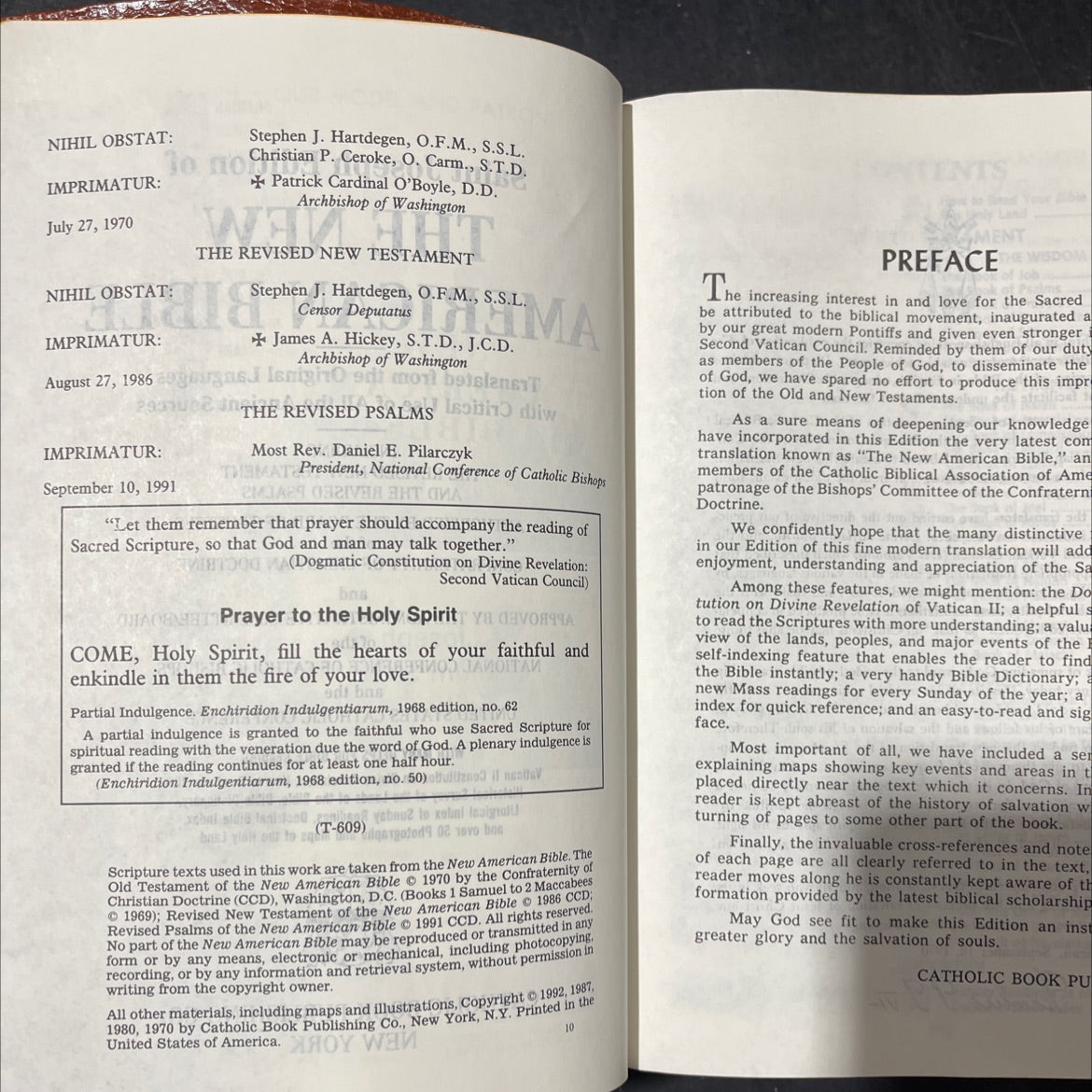 holy bible: the new american bible book, by unknown, 1991 Leather image 3