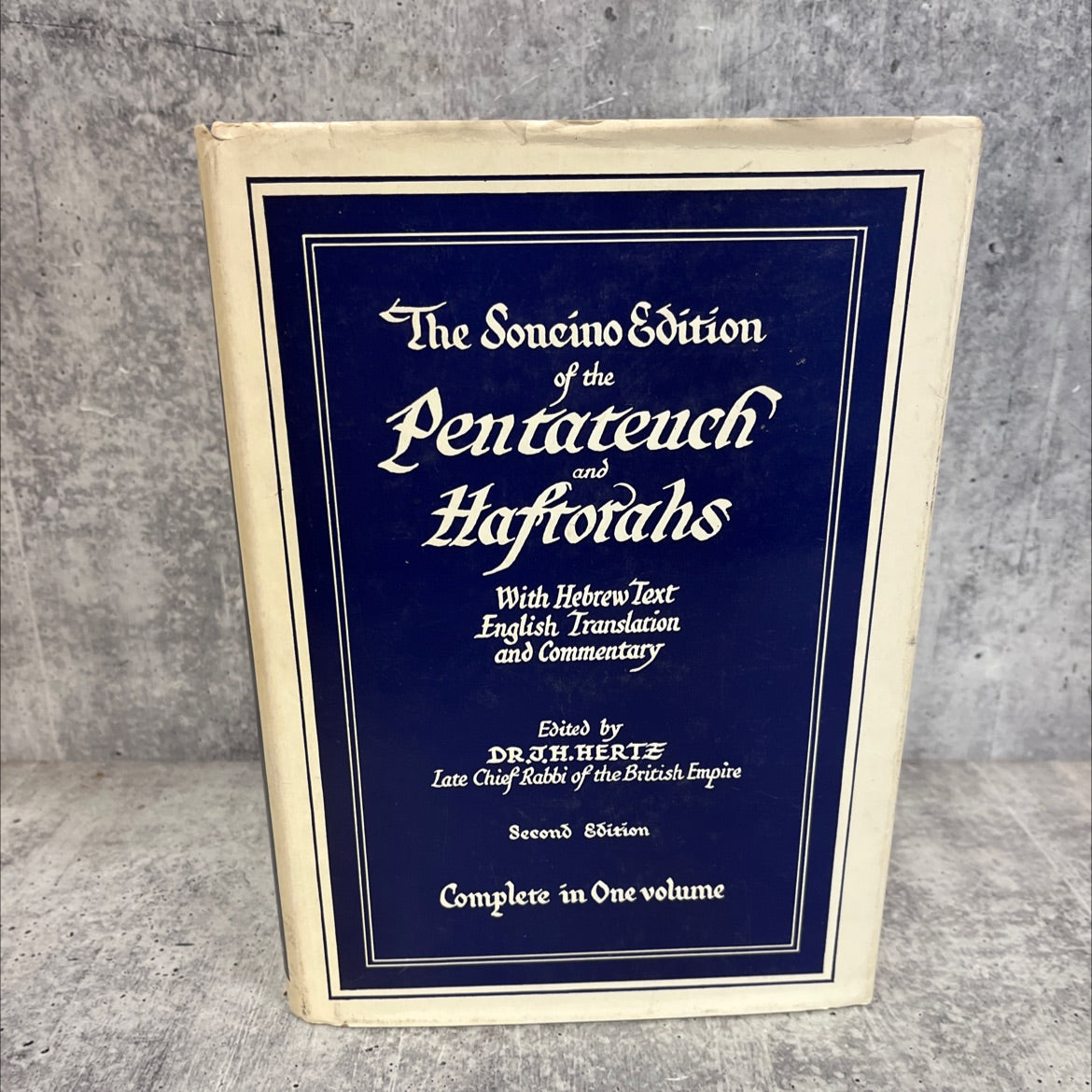 holy bible: the pentateuch and haftorahs book, by dr. j. h. hertz, 1937 Hardcover image 1