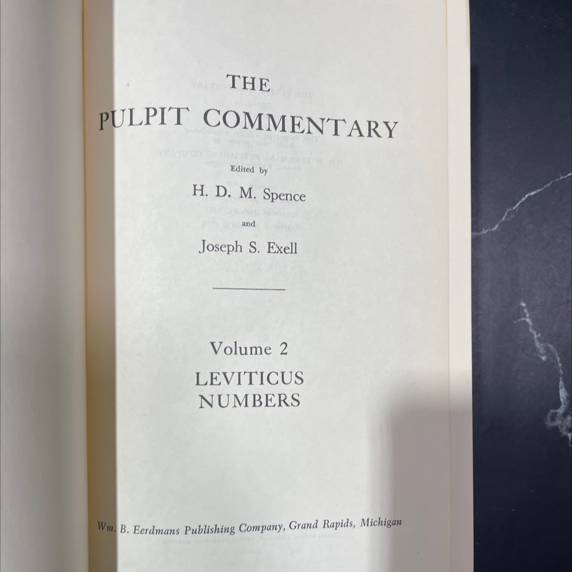 holy bible: the pulpit commentary volume 2 leviticus numbers book, by h. d. m. spence, joseph s. exell, 1958 Hardcover image 2