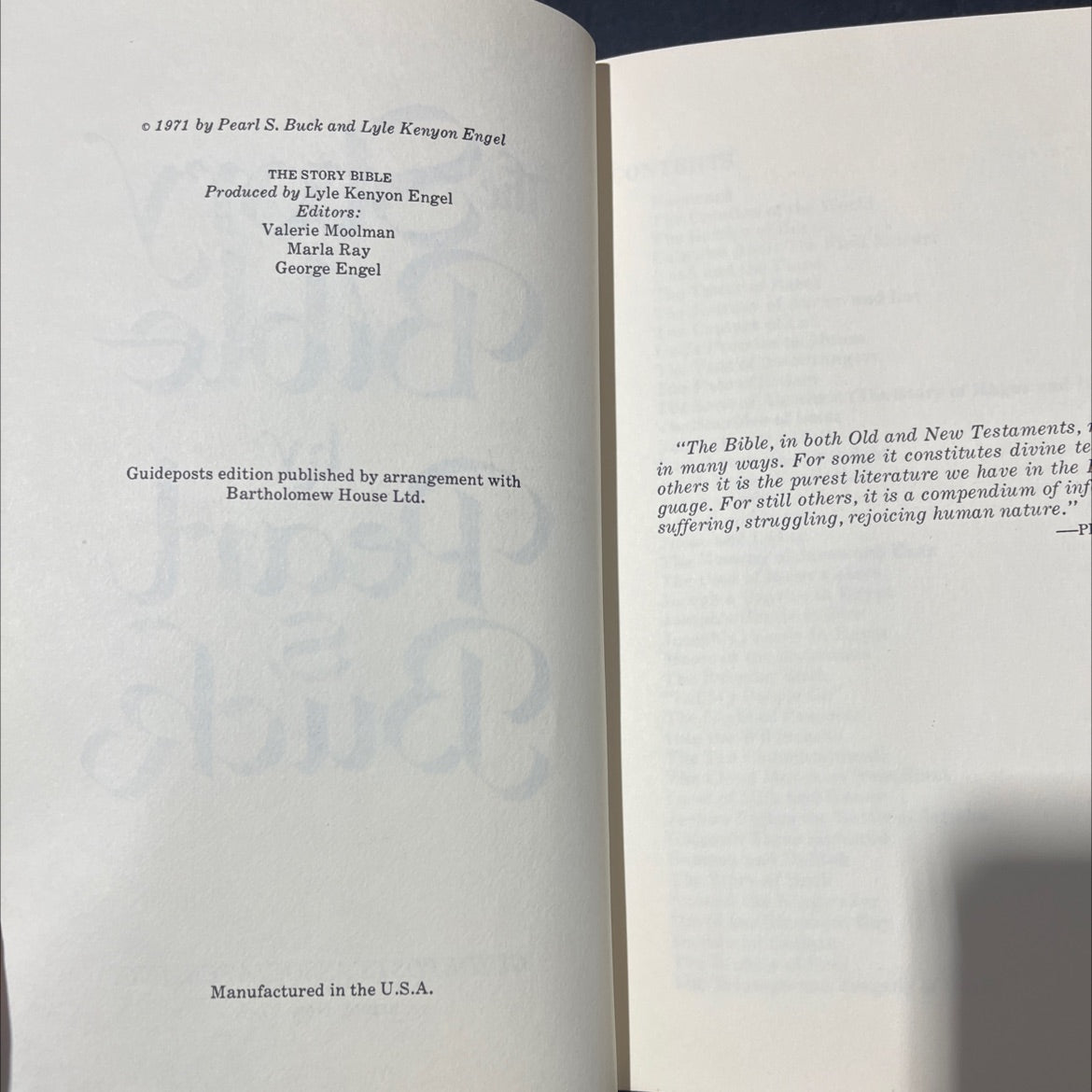 holy bible: the story bible book, by pearl s. buck, 1971 Hardcover image 3