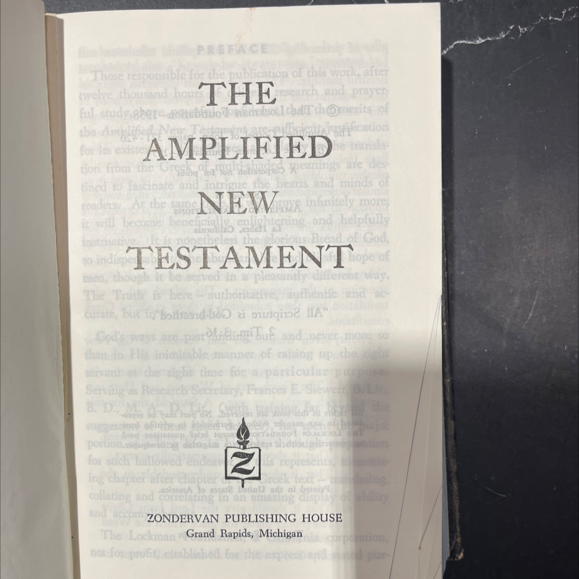 holy bible amplified new testament book, by Frances E. Siewert, 1954 Hardcover image 2