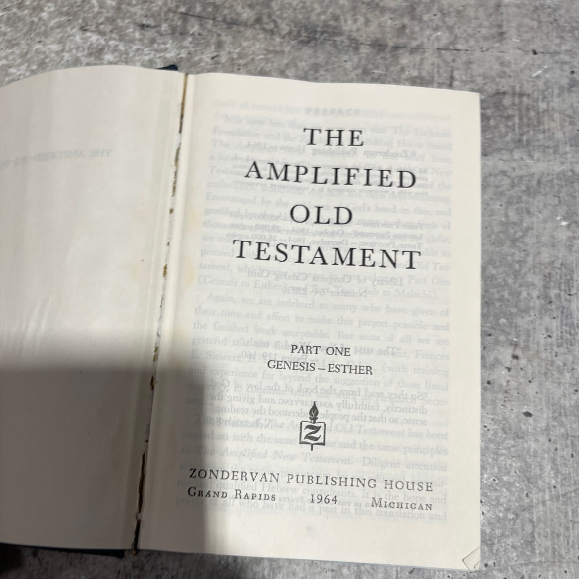 holy bible amplified old testament genesis to esther book, by E. Siewert, 1964 Hardcover image 2