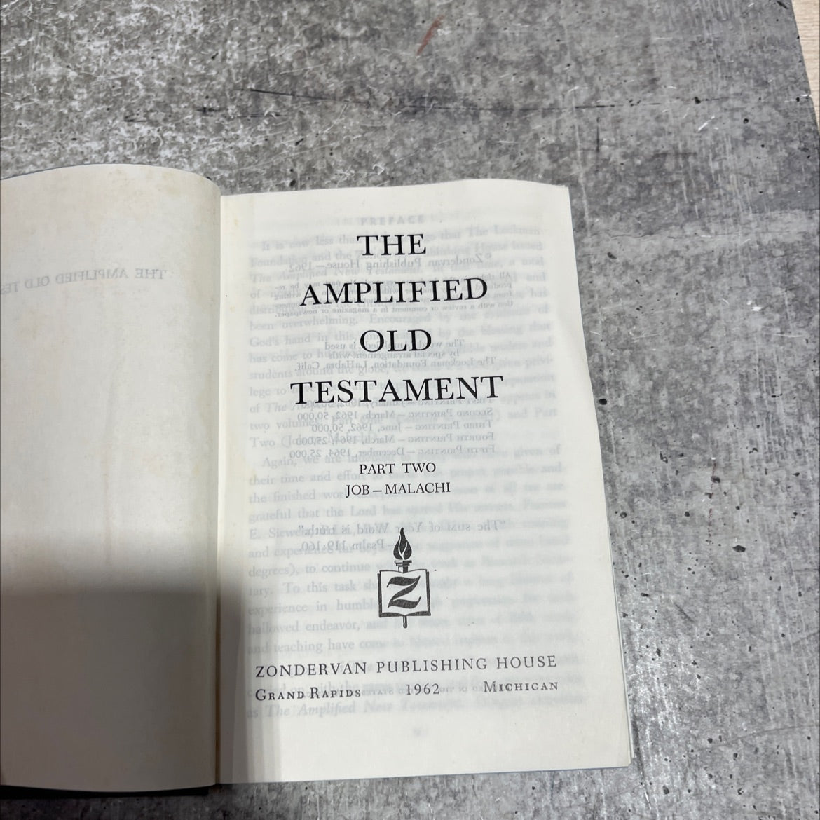 holy bible amplified old testament part two job malachi book, by Frances Siewald, 1962 Hardcover image 2
