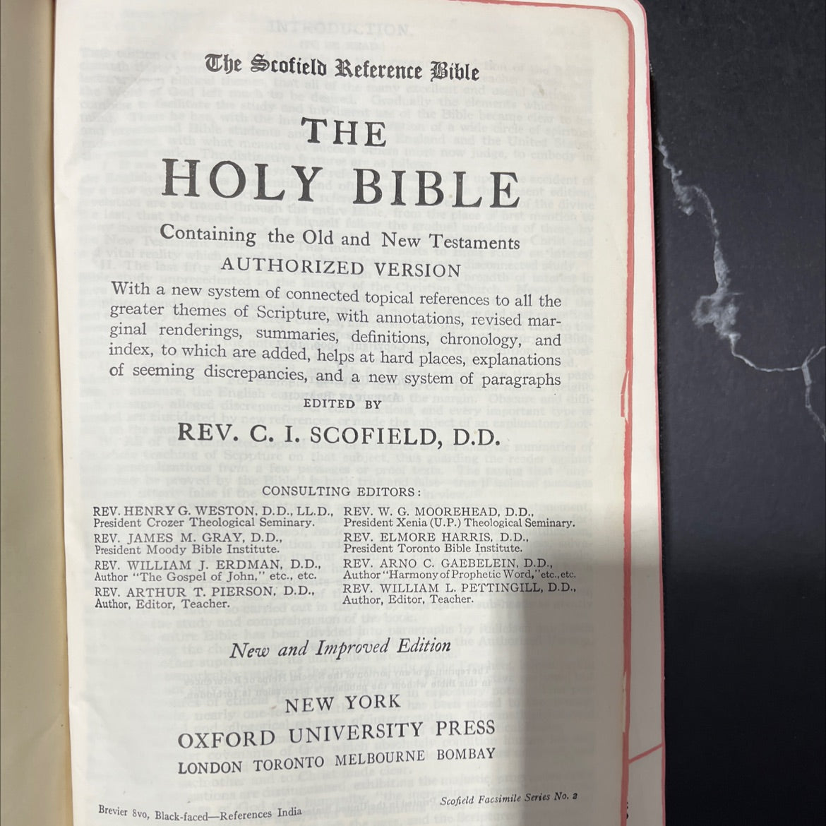 holy bible containing the old and new testaments authorized version book, by rev. c. i. scofield, d.d., 1917 Leather image 2