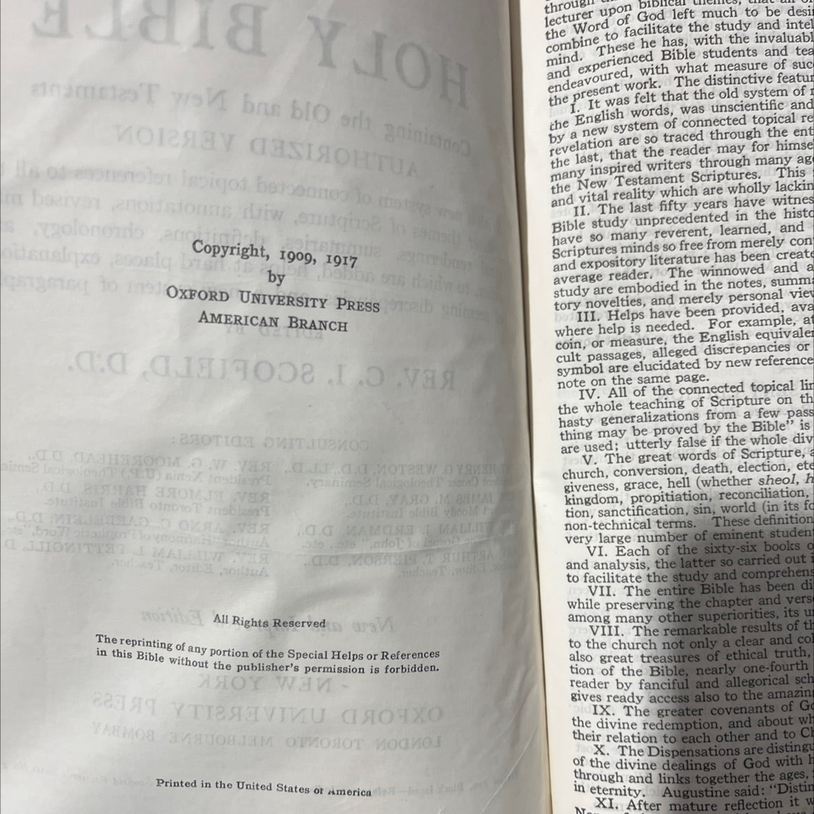 holy bible containing the old and new testaments authorized version book, by rev. c. i. scofield, d.d., 1917 Leather image 3