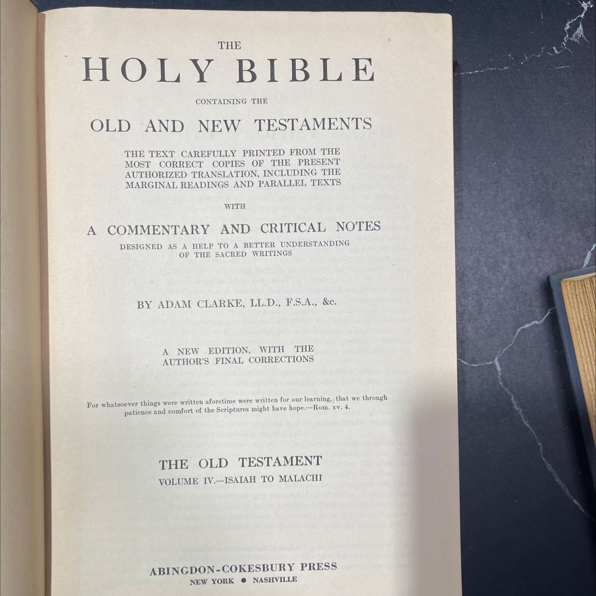 holy bible containing the old and new testaments book, by adam clarke, 1970 Hardcover image 2