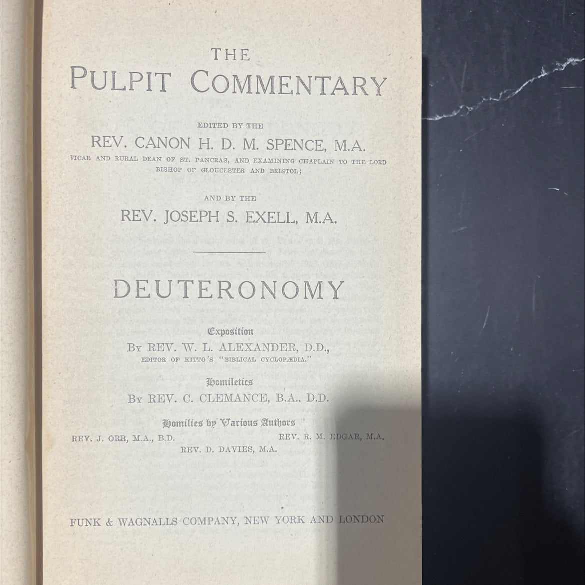 holy bible deuteronomy book, by rev. w. l. alexander, 1970 Hardcover image 2