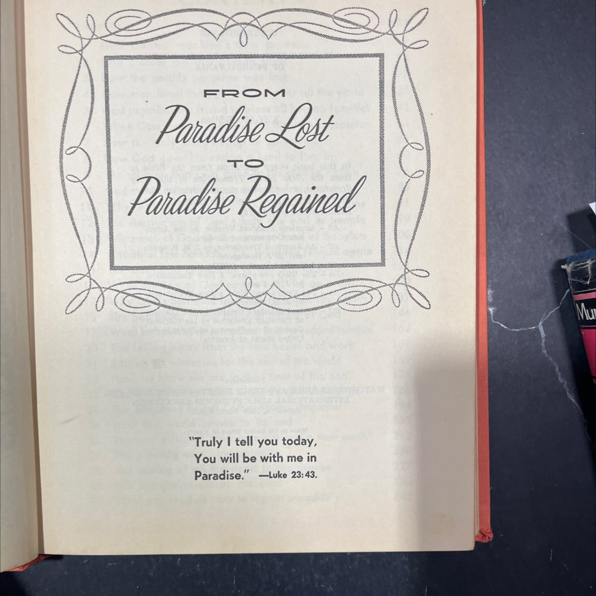 holy bible from paradise lost to paradise regained book, by unknown, 1958 Hardcover image 2