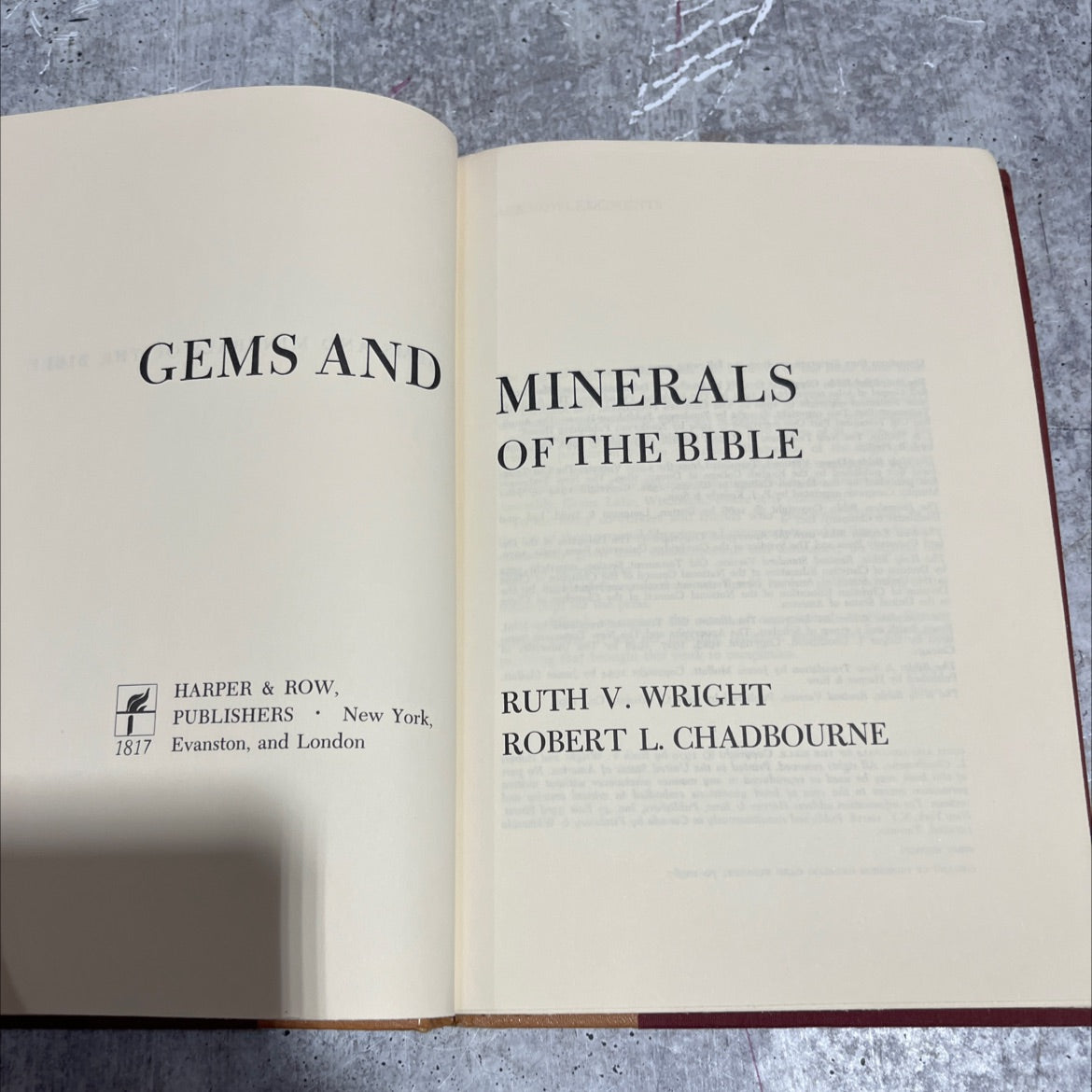 holy bible gems and minerals of the bible book, by ruth v. wright, robert l. chadbourne, 1970 Hardcover image 2