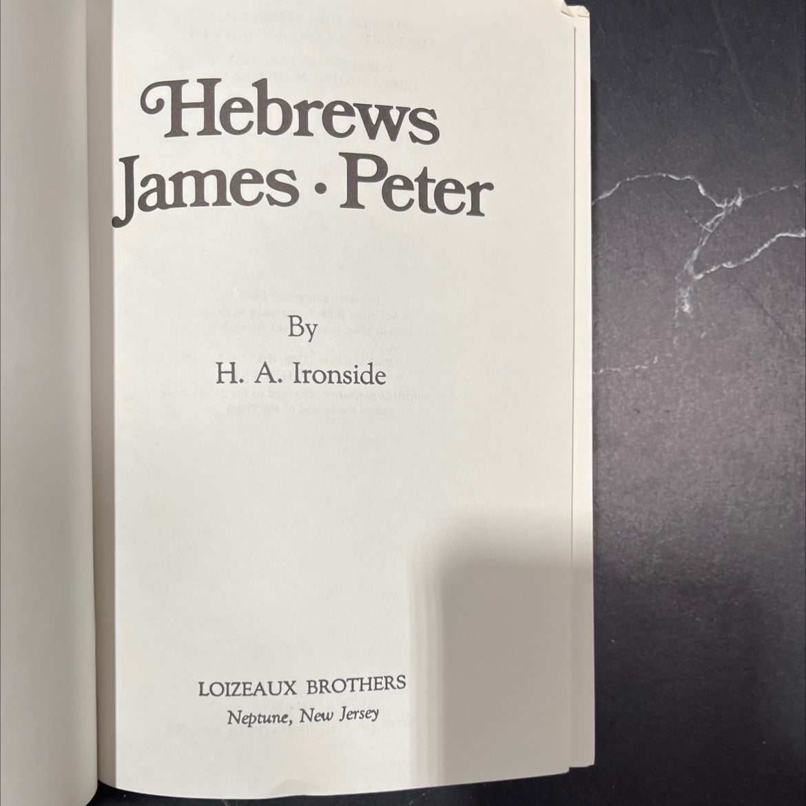 holy bible hebrews james peter book, by H. A. Ironside, 1985 Hardcover image 2