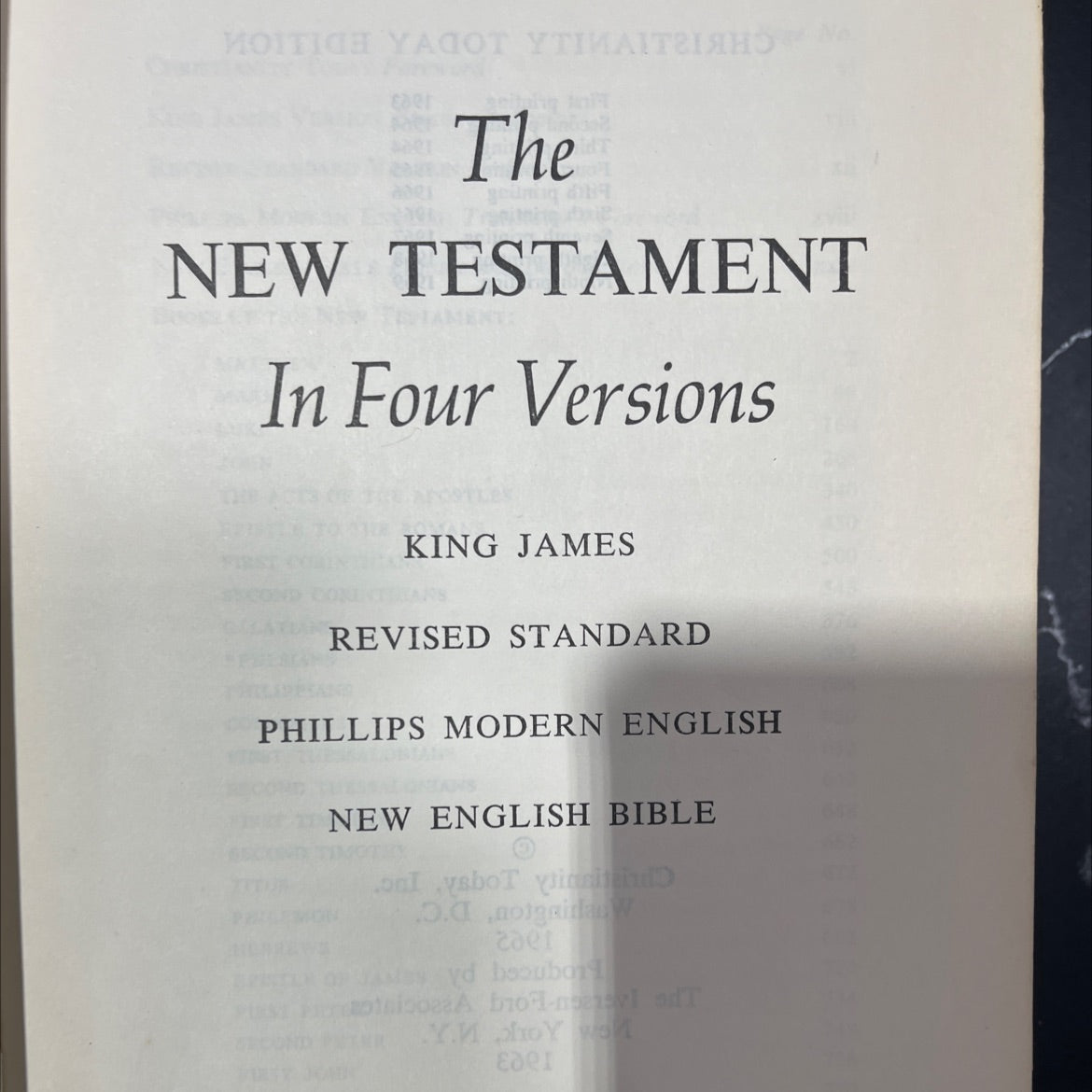 holy bible in four versions book, by unknown, 1969 Hardcover image 2