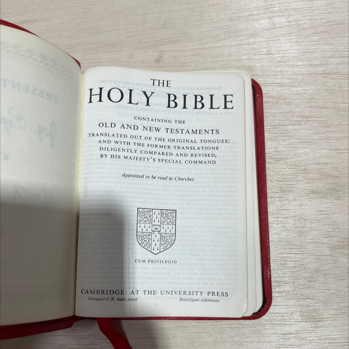 holy bible king of gough puriireland book, by unknown, 1970 Leather image 2