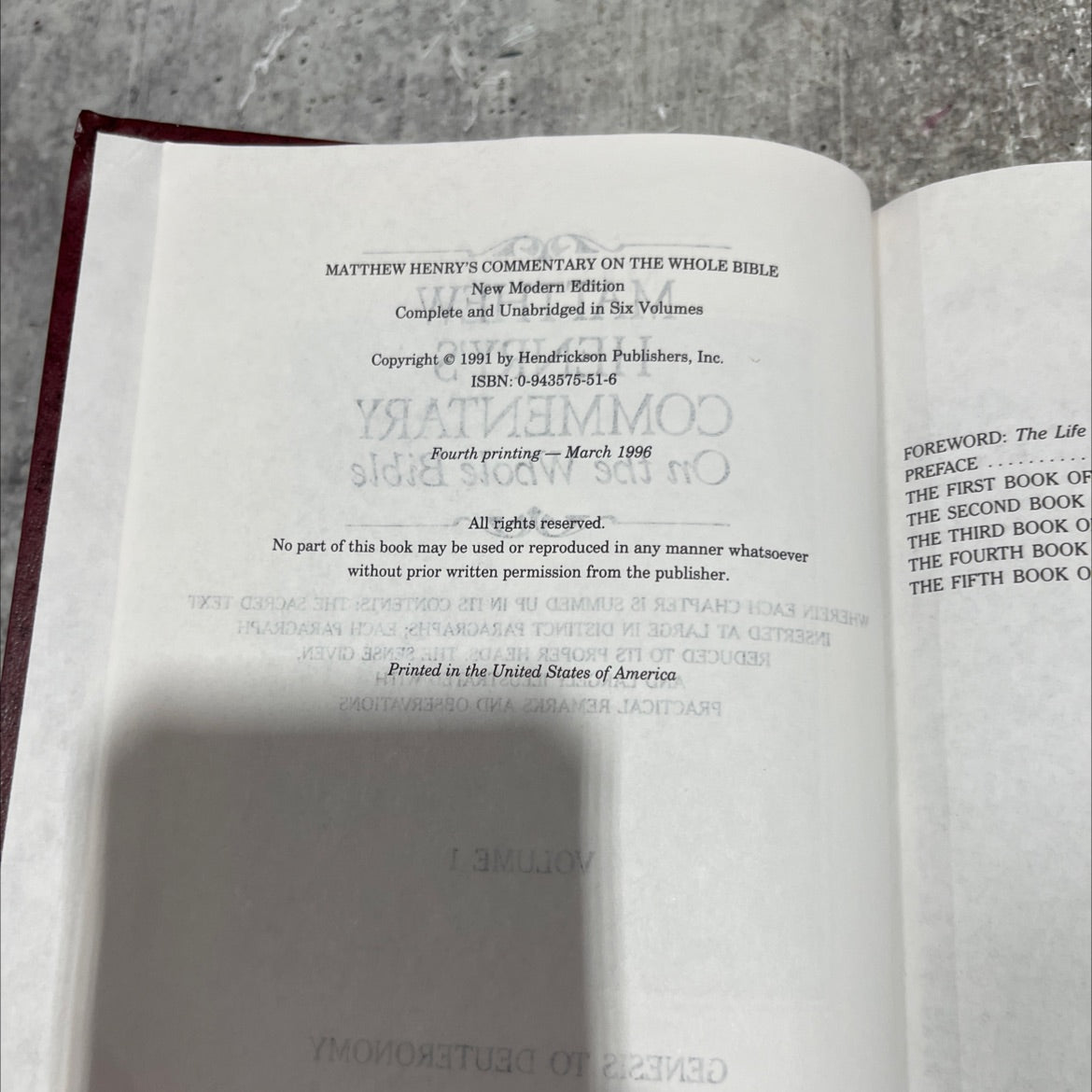 holy bible matthew henry's commentary on the whole bible volume 1 genesis to deuteronomy book, by matthew henry, 1996 image 3