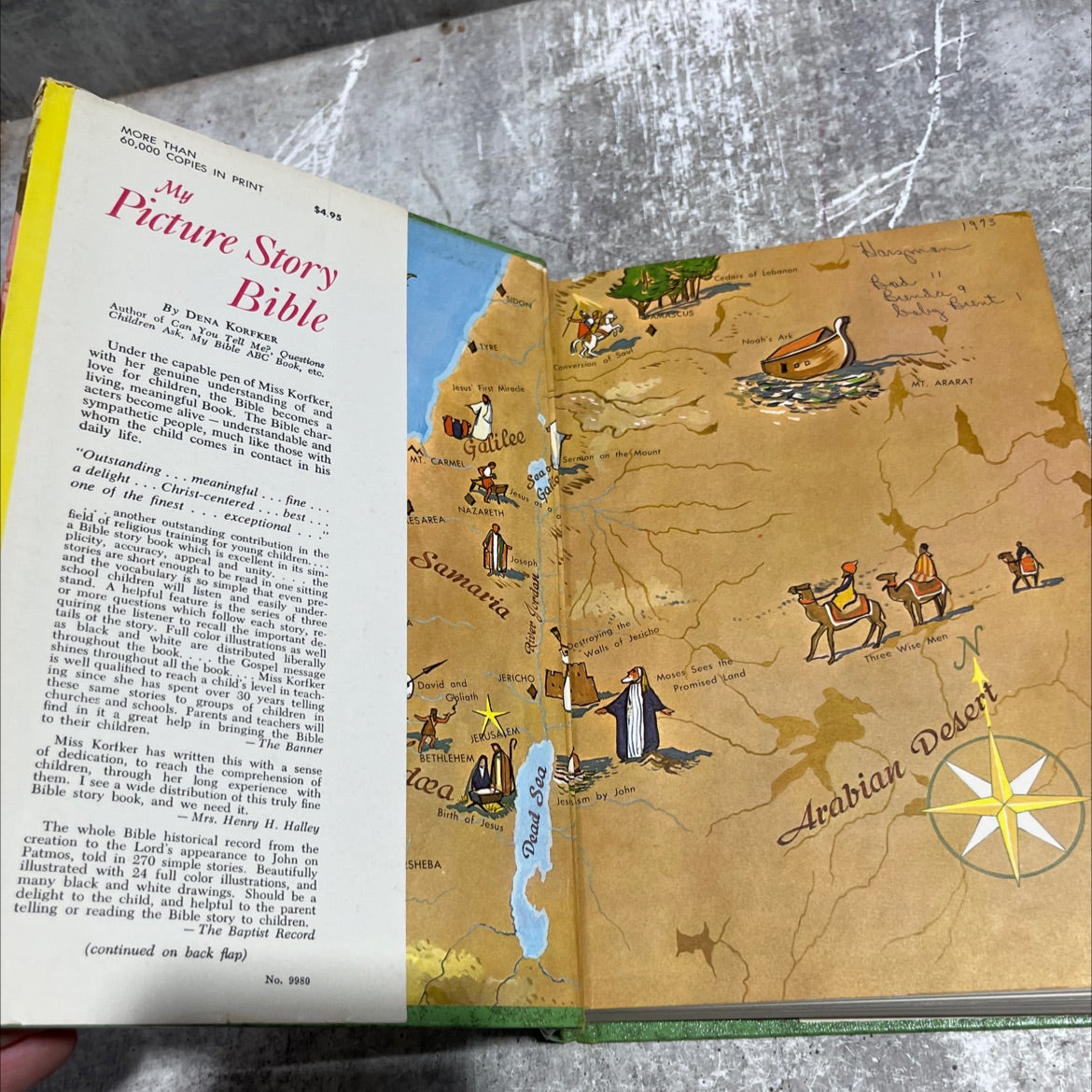 holy bible my picture story bible book, by dena korfker, 1964 Hardcover image 4