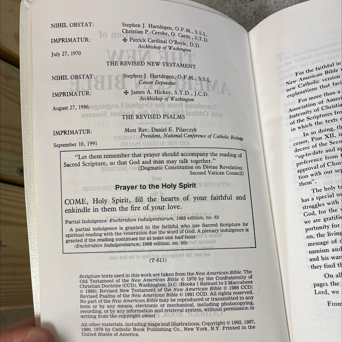 holy bible new american bible book, by confraternity of christian doctrine, 1991 Leather image 3