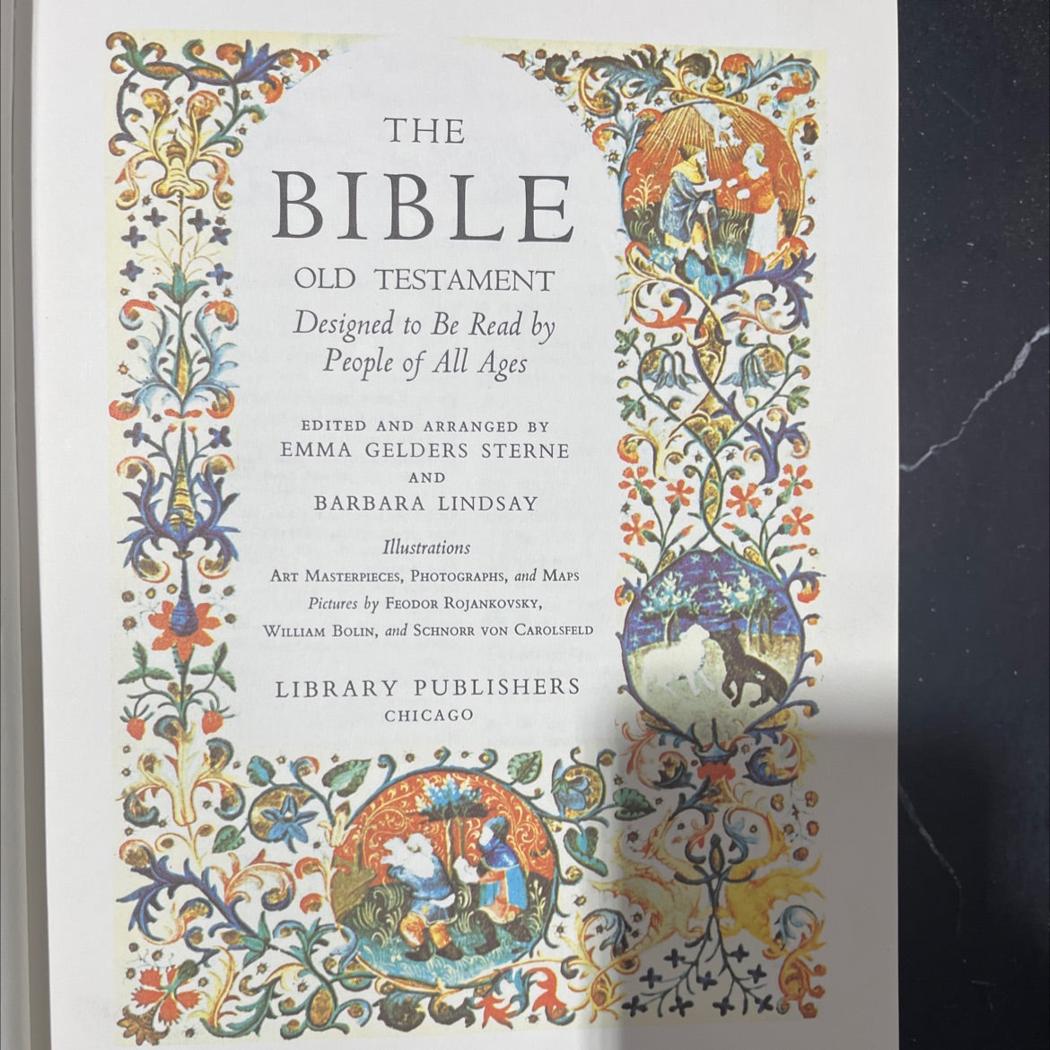 holy bible old testament designed to be read by people of all ages book, by emma gelders sterne and barbara lindsay, image 2