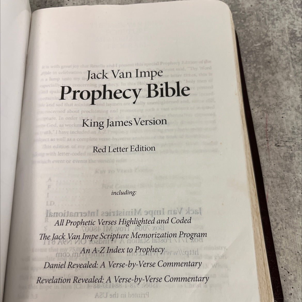 holy bible prophecy edition book, by jack van impe, 1998 Leather image 2