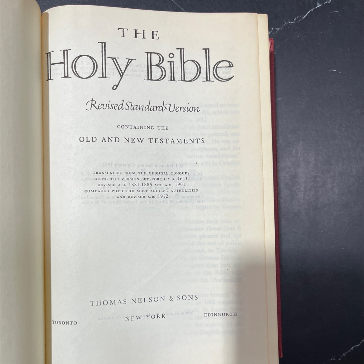 holy bible revised standard version containing the old and new testaments book, by unknown, 1952 Hardcover image 2