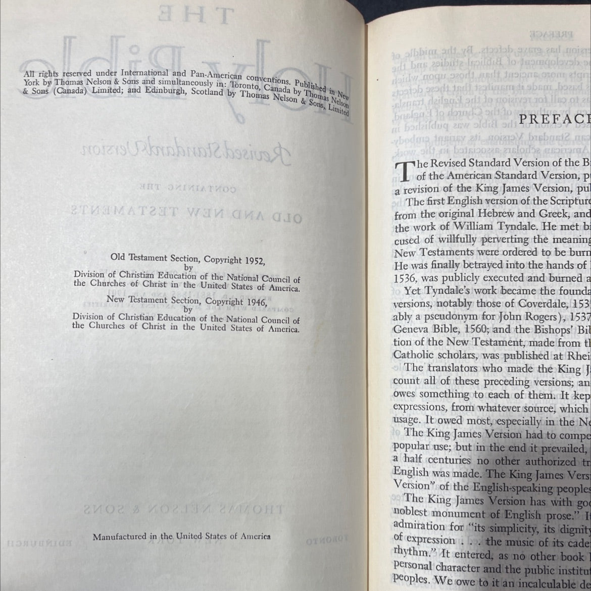 holy bible revised standard version containing the old and new testaments book, by unknown, 1952 Hardcover image 3