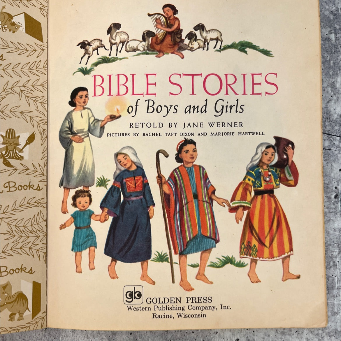holy bible stories of boys and girls book, by jane werner, 1976 Hardcover, Vintage image 2