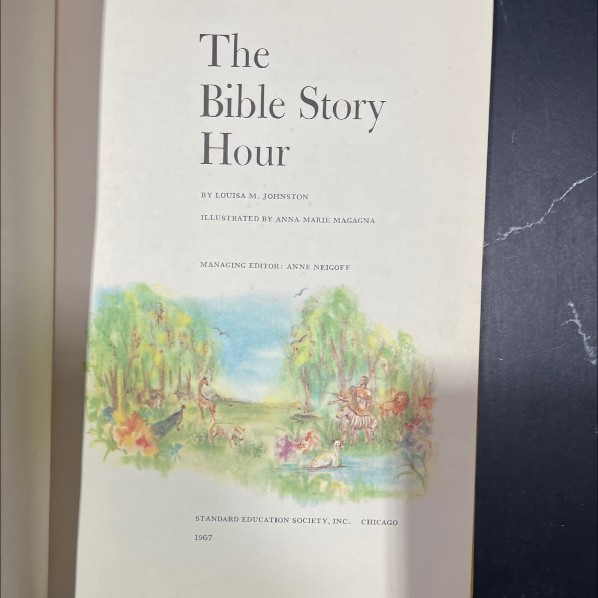 holy bible story hour book, by louisa m. johnston, 1967 Hardcover image 2