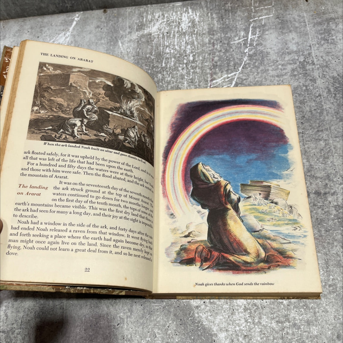 holy bible story library: the story of adam and eve driven from paradise book, by turner hodges, 1956 Hardcover image 4