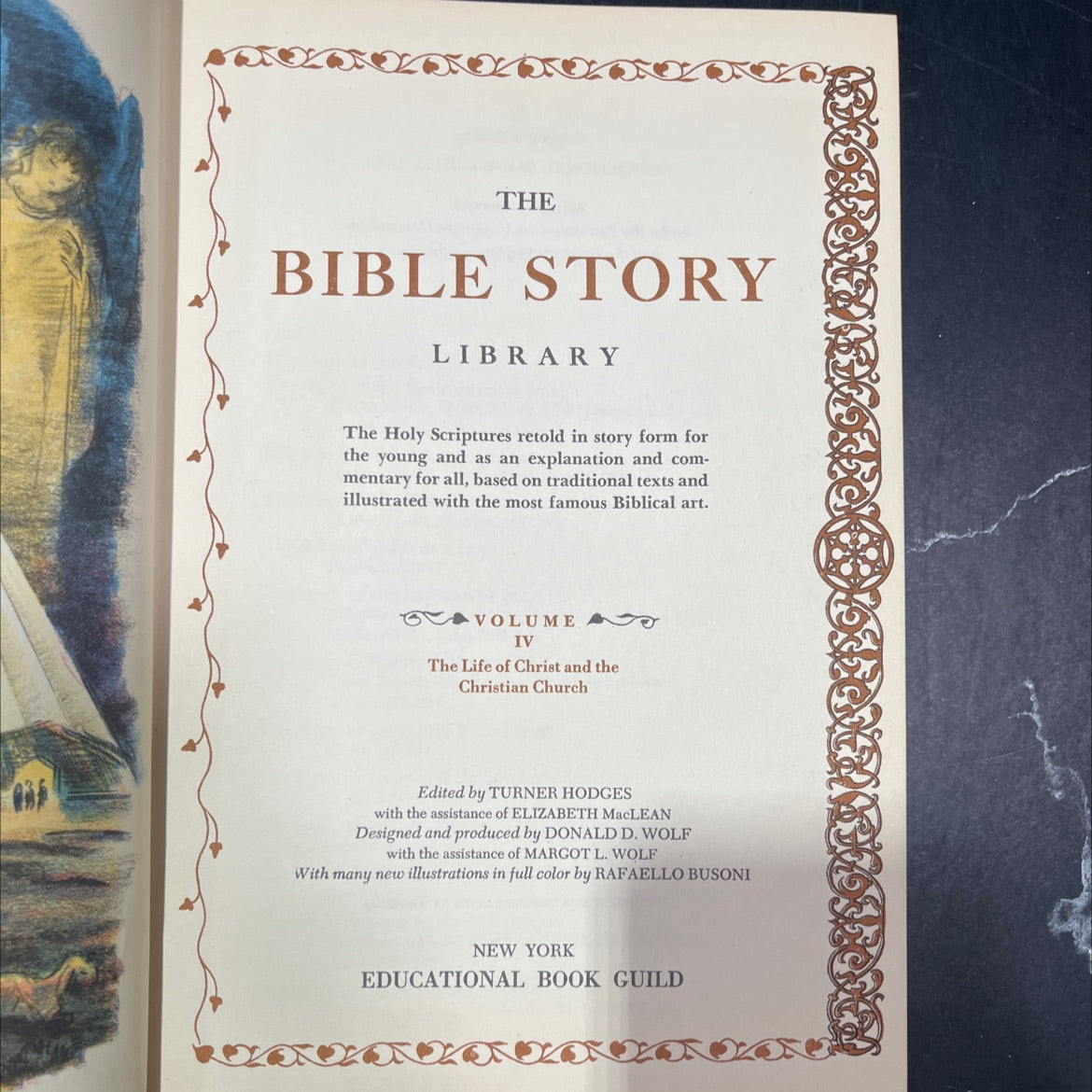 holy bible story library the life of christ and the christian church book, by turner hodges, 1956 Hardcover image 2