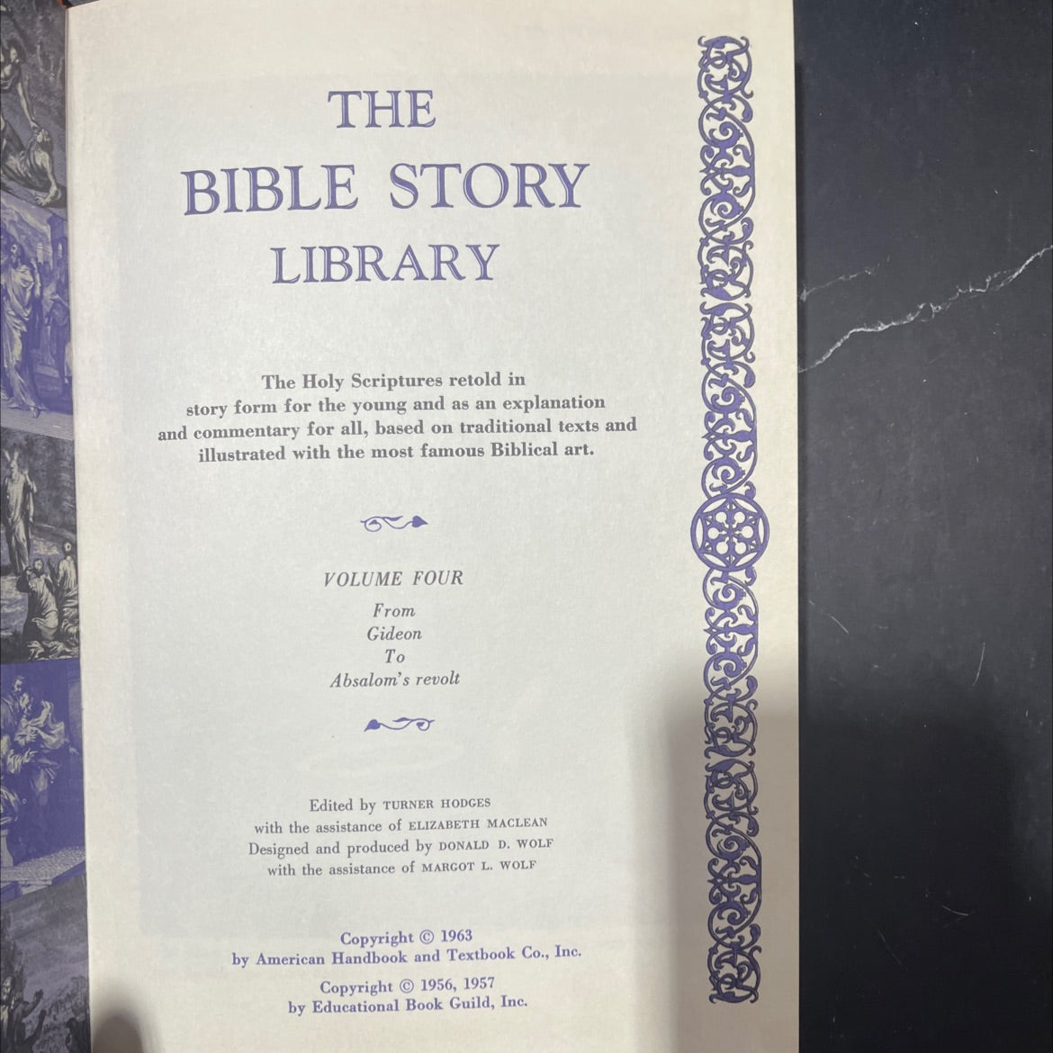 holy bible story library volume four from gideon to absalom's revolt book, by turner hodges, 1963 Hardcover image 2
