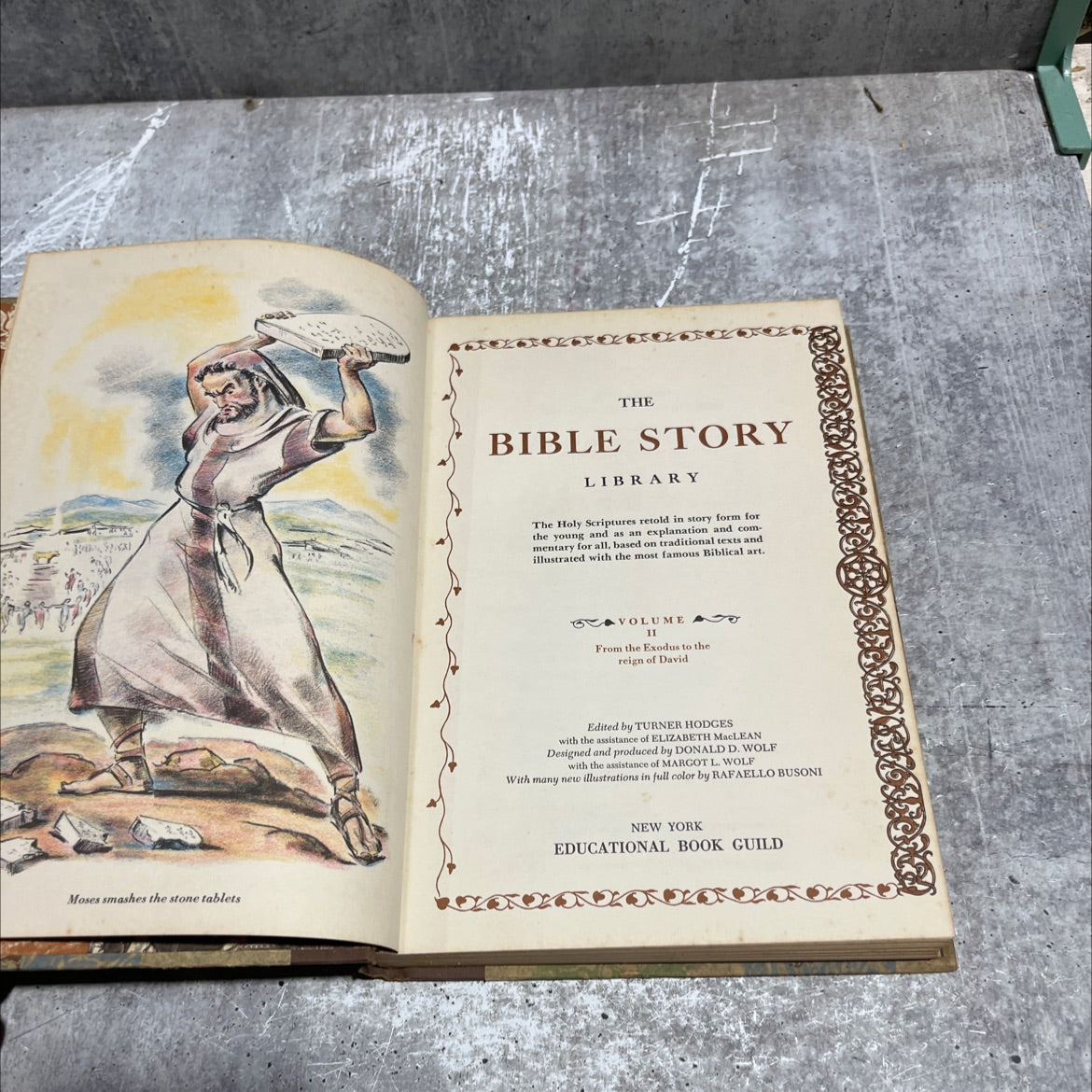 holy bible story library volume ii from the exodus to the reign of david book, by turner hodges, 1956 Hardcover image 2