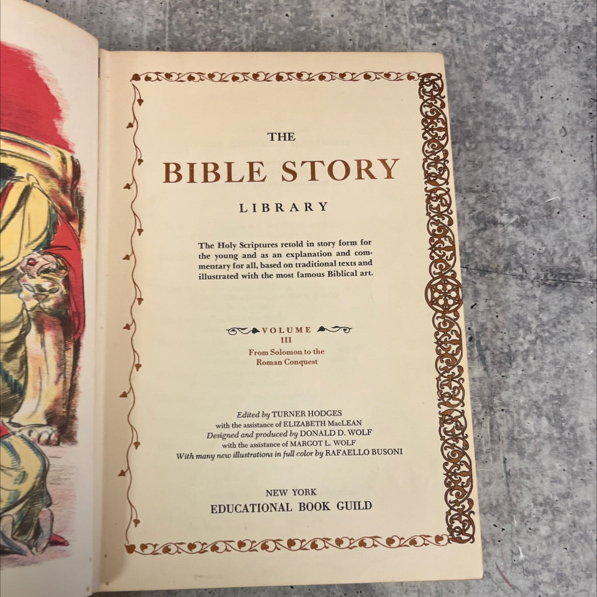holy bible story library volume iii from solomon to the roman conquest book, by turner hodges, 1956 Hardcover image 2