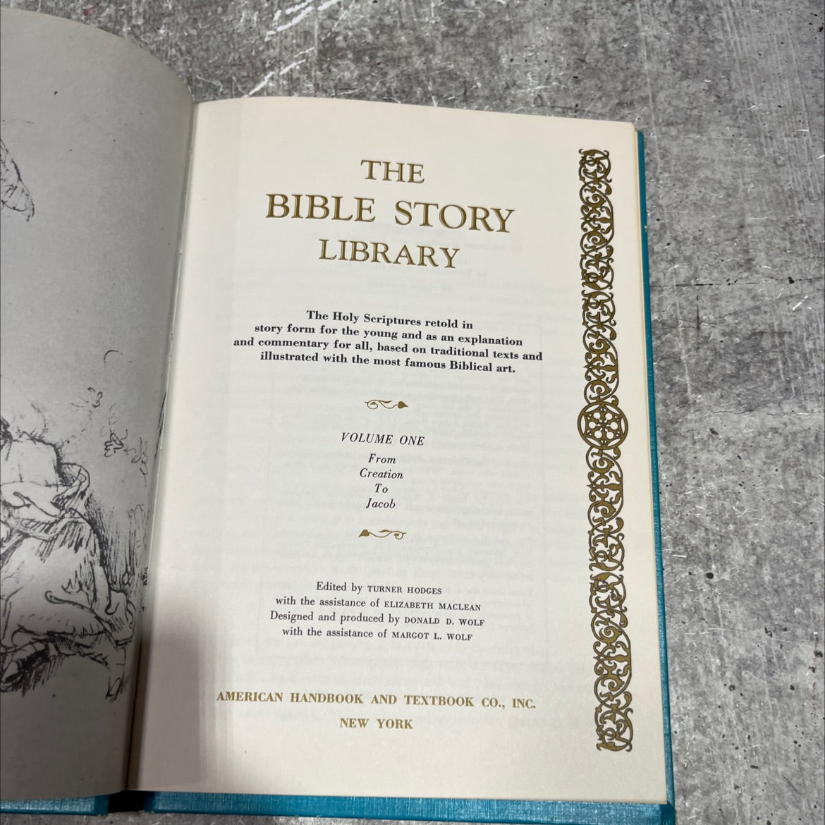 holy bible story library volume one from creation to jacob book, by turner hodges, 1963 Hardcover image 2