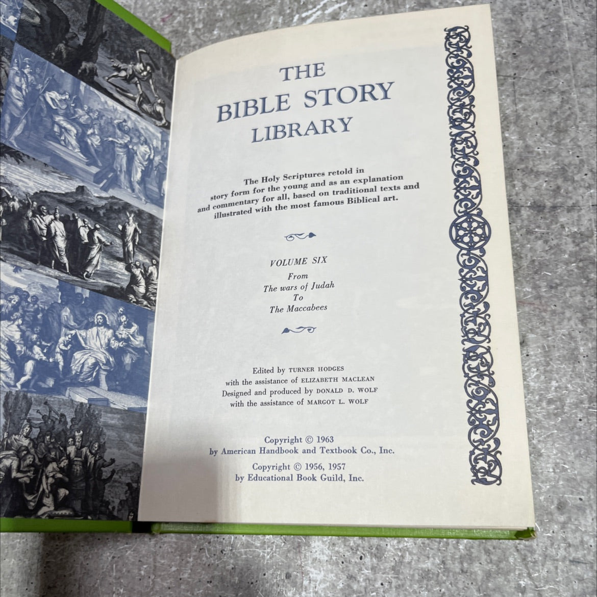 holy bible story library volume six from the wars of judah to the maccabees book, by turner hodges, 1963 Hardcover image 2