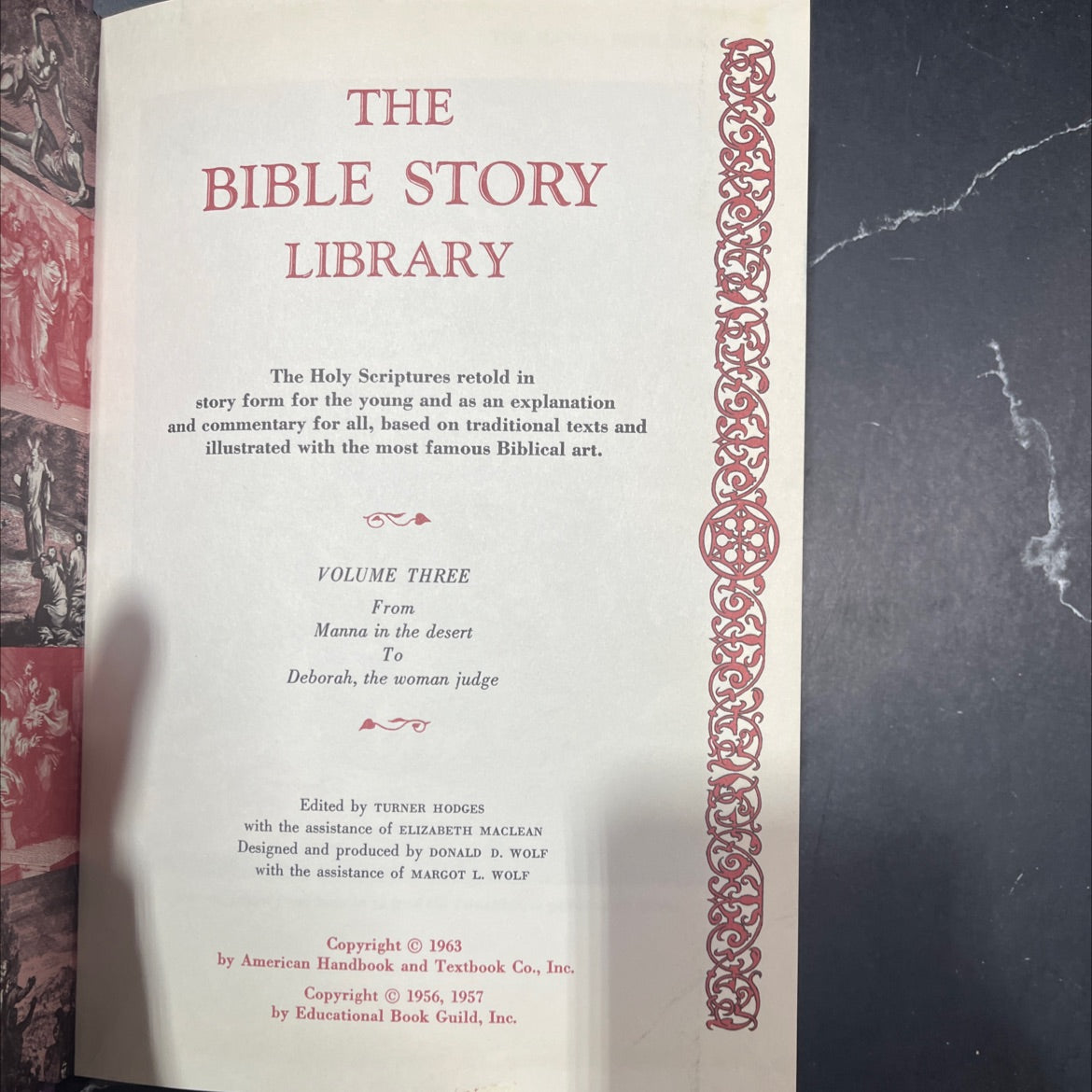 holy bible story library volume three book, by turner hodges, 1963 Hardcover image 2