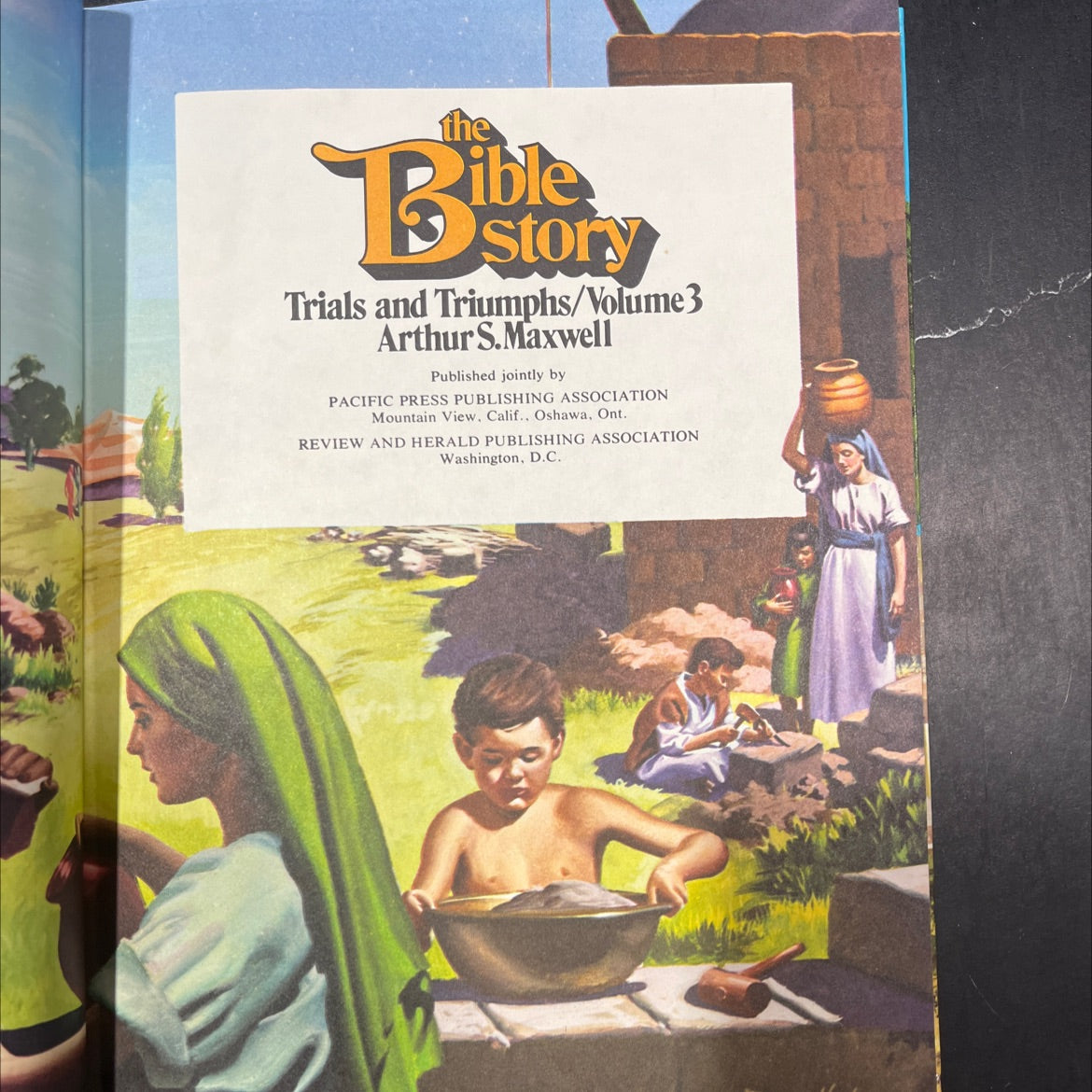 holy bible story trials and triumphs/volume3 book, by Arthur S. Maxwell, 1982 Hardcover image 2