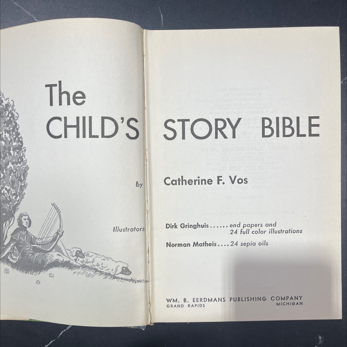 holy bible the child's story bible book, by catherine f. vos, 1958 Hardcover image 2