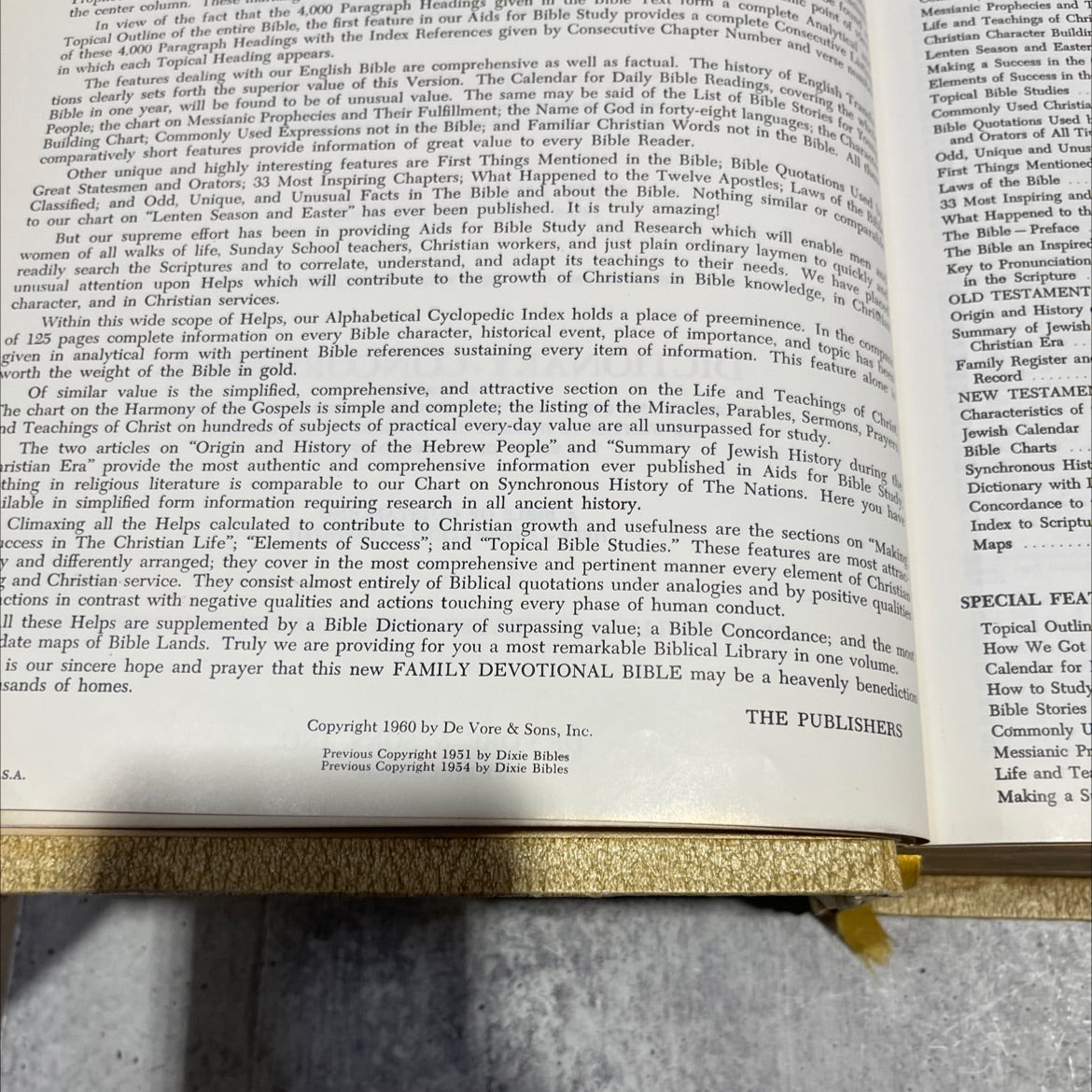 holy bible the devotional alphabetical family containing the indexed bible old and new testaments book, by de vore & image 3